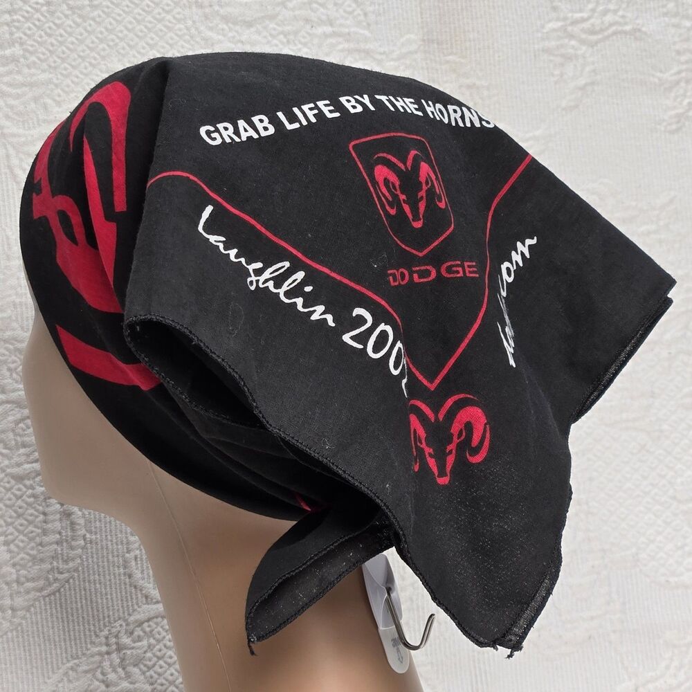 Y2K Ford Laughlin Ram Black Red Bandana Sturgis Biker Life Easy Rider